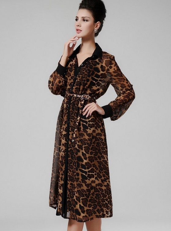 Robe au motif léopard