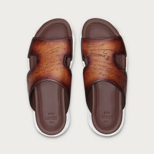 Sandales en cuir Maron