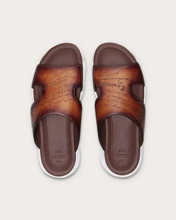 Sandales en cuir Maron