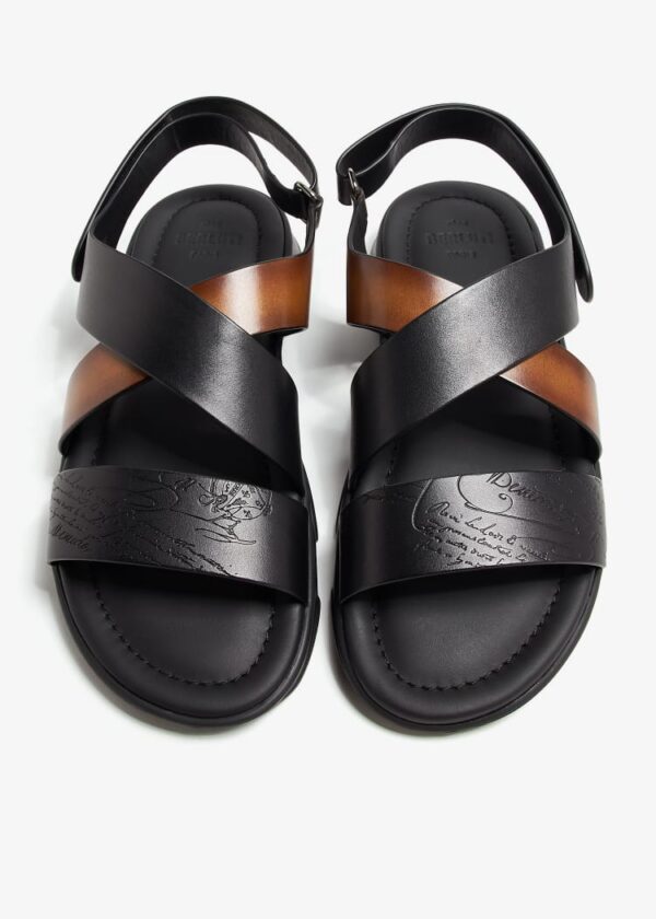 Sandales en cuir à brides croisées